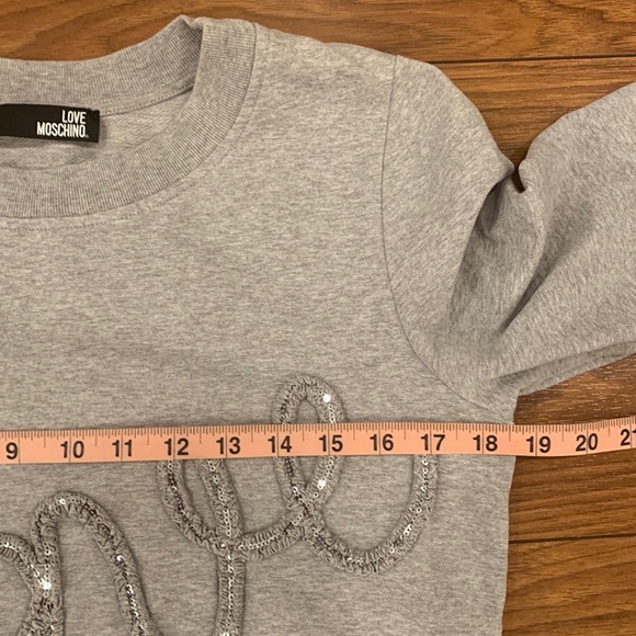 Love Moschino Embroidered Love Grey Sweater - Picture 11 of 15